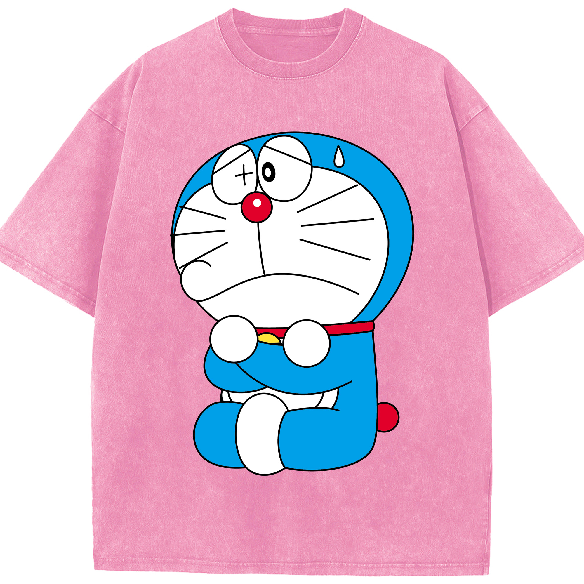 （画像用） ドラえもん Doraemon 綿100% ヴィンテージ風 半袖Tシャツ（フロントプリント）